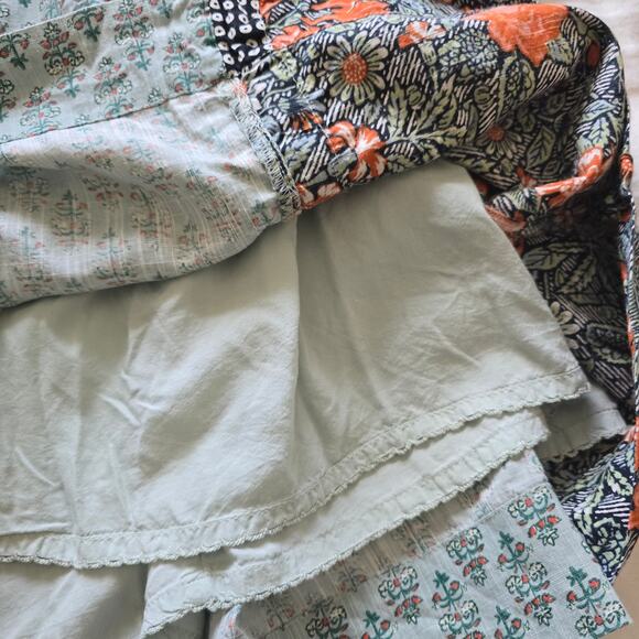 By Anthropologie Astrid Boho Paisley Floral Tunic Mini Dress-S Babydoll - Picture 7 of 10